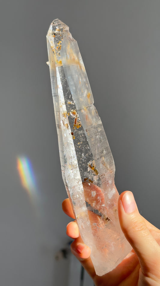 Extra Rare Chisel Lemurian Quartz Sword of Light Tapias mine (lot: CO-81)
