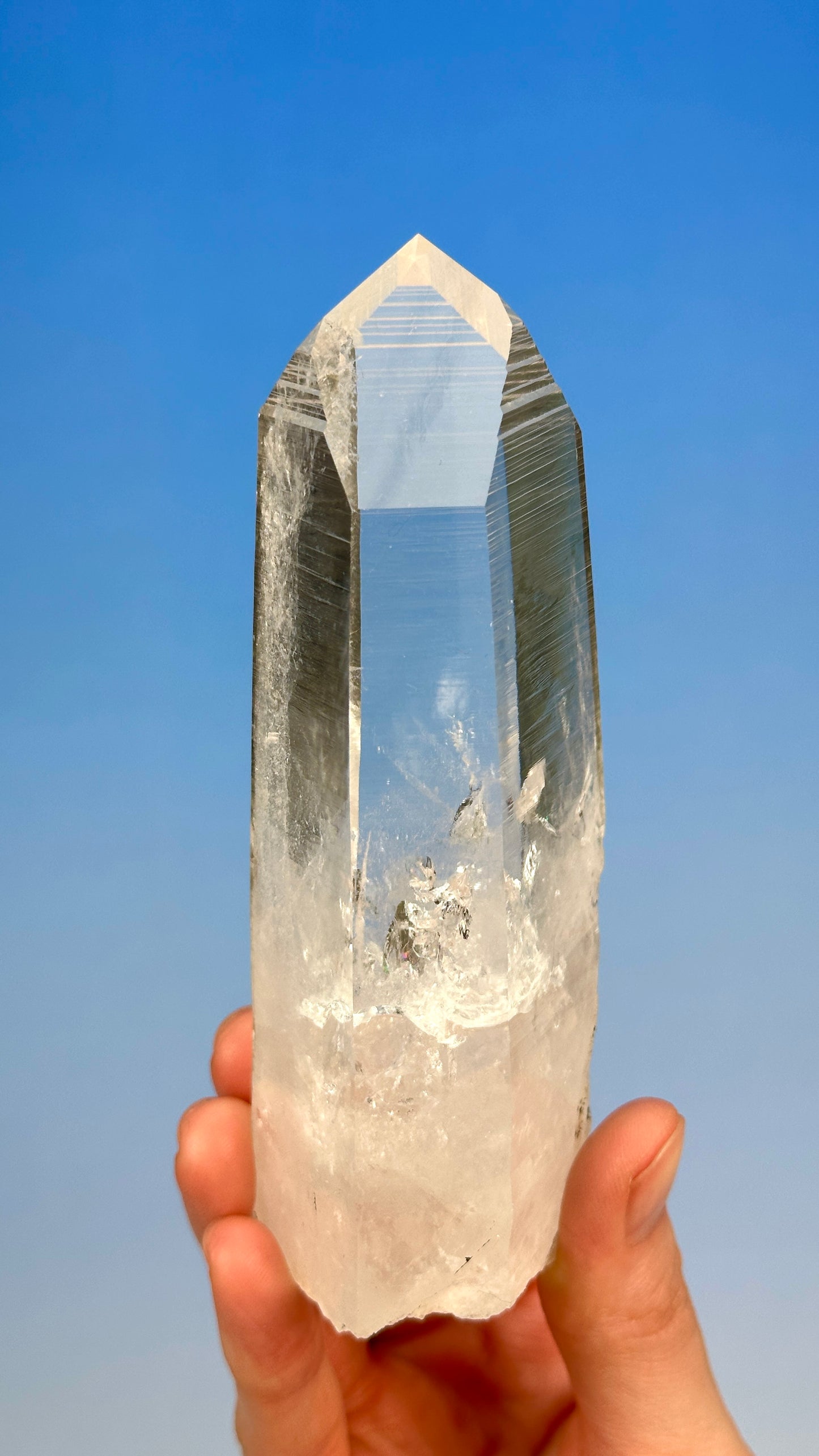 マスターテンプルハート DOW ペニャスブランカス レムリアンクォーツ クリスタルポイント コロンビア産 (CO-234) 412g