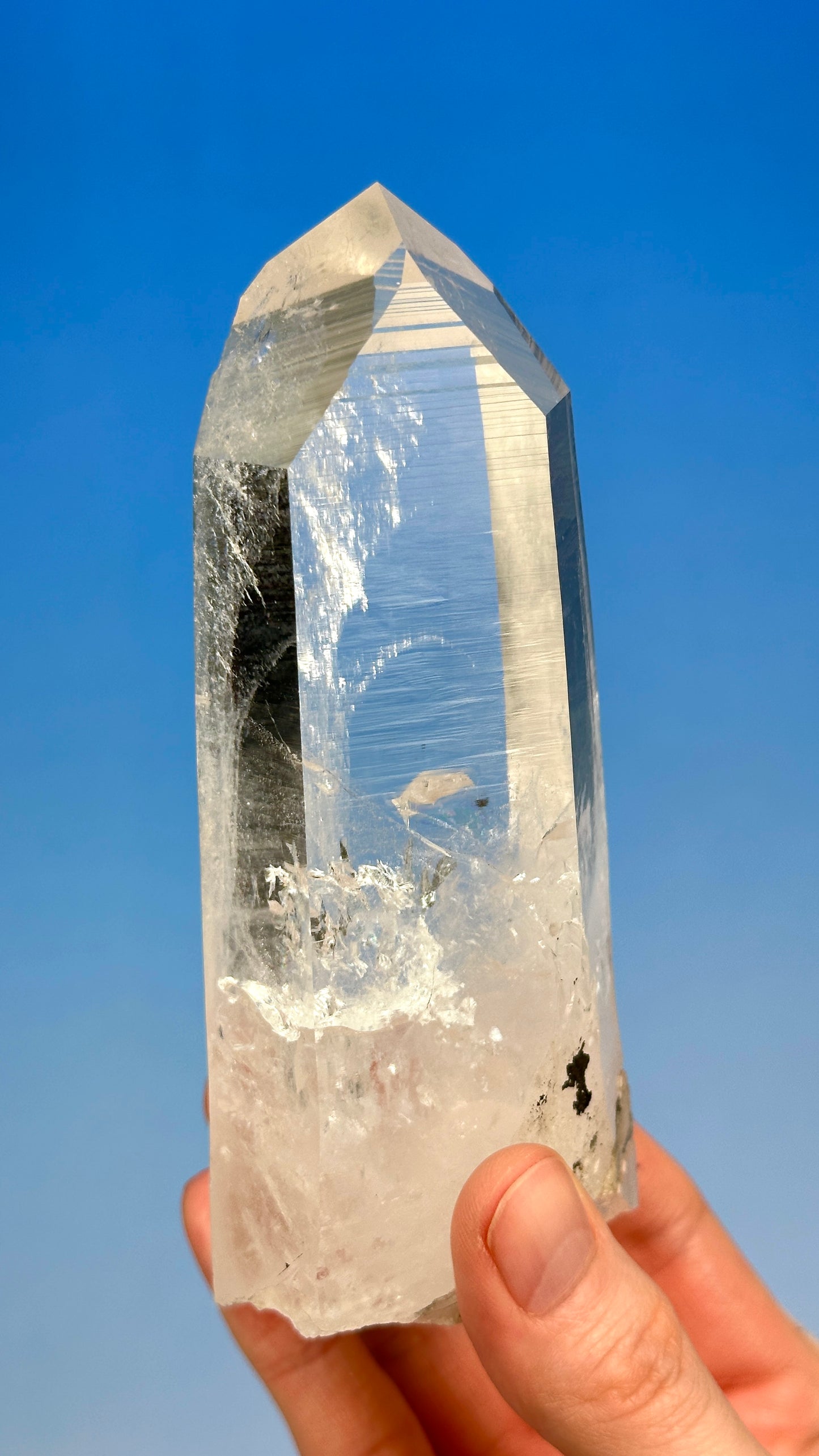 マスターテンプルハート DOW ペニャスブランカス レムリアンクォーツ クリスタルポイント コロンビア産 (CO-234) 412g