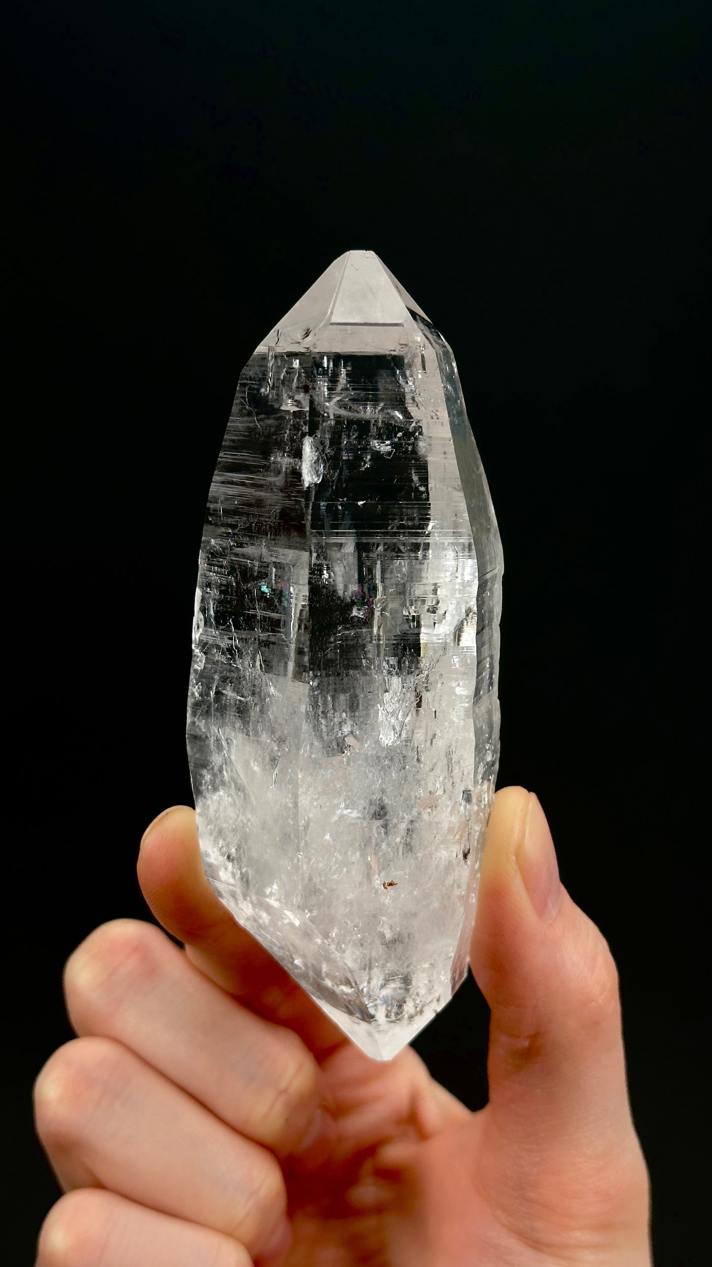 コロンビア産、超希少な両頭ペニャス・ブランカス・レムリアンクォーツ・クリスタルポイント（CO-226）179g