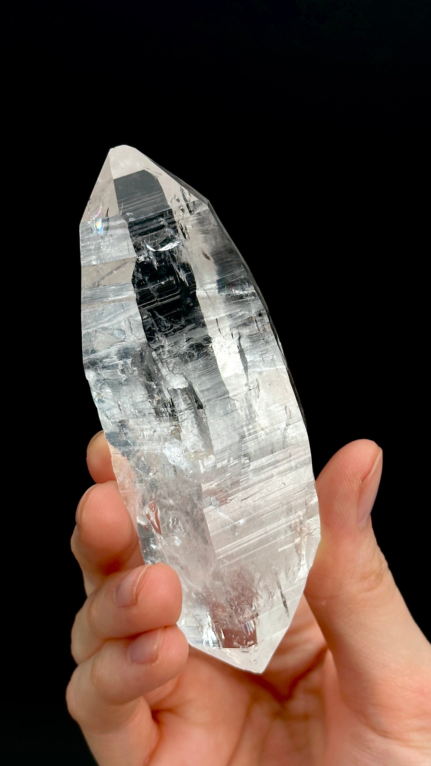 コロンビア産、超希少な両頭ペニャス・ブランカス・レムリアンクォーツ・クリスタルポイント（CO-226）179g