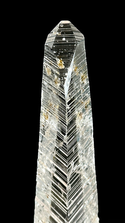 レーザー剣光ノミ仕上げタピアスレムリアンクォーツクリスタルポイントコロンビア産コレクター標本（CO-212）161g