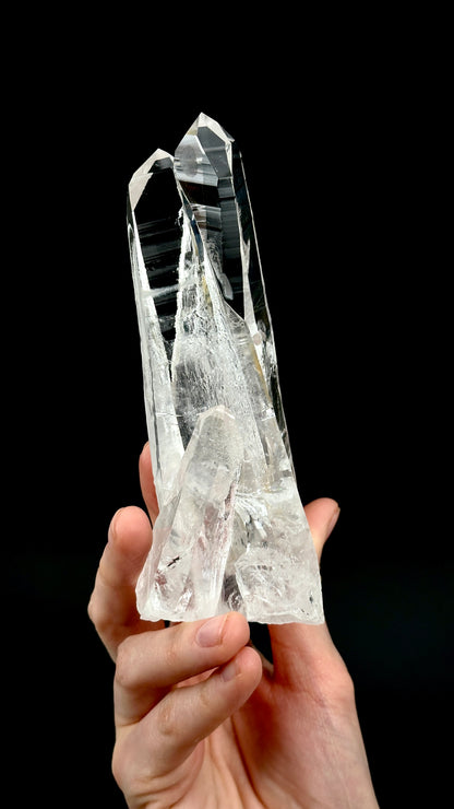 コレクター標本 超希少 タントリックツインレーザーソードオブライト ペニャスブランカス レムリアンクォーツクリスタルポイント コロンビア産 (CO-233) 394g