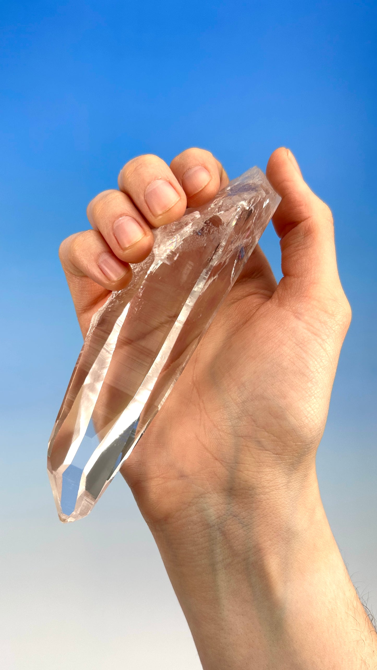 Laser Sword of Light Peñas Blancas Lemurian Quartz Crystal Point from Colombia (CO-206) 227g