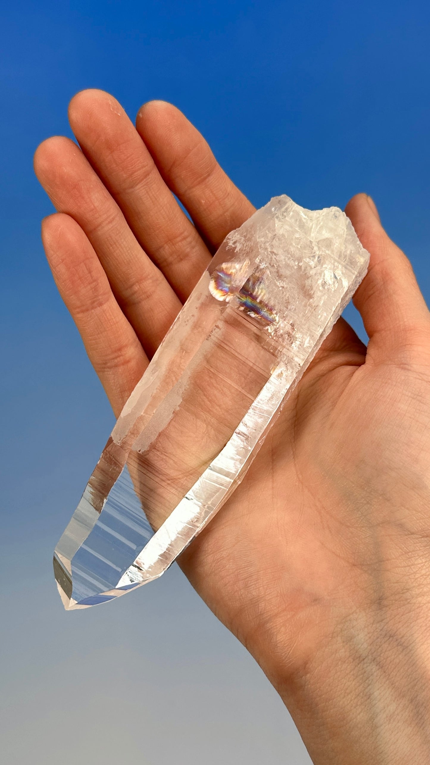 Tabular Sword of Light Peñas Blancas Lemurian Quartz Crystal Point from Colombia (CO-210) 194g