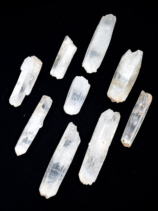 Elestial Crown Blue Smoke Lemurian Quartz Crystals Wands Medium sizes (BS-145)