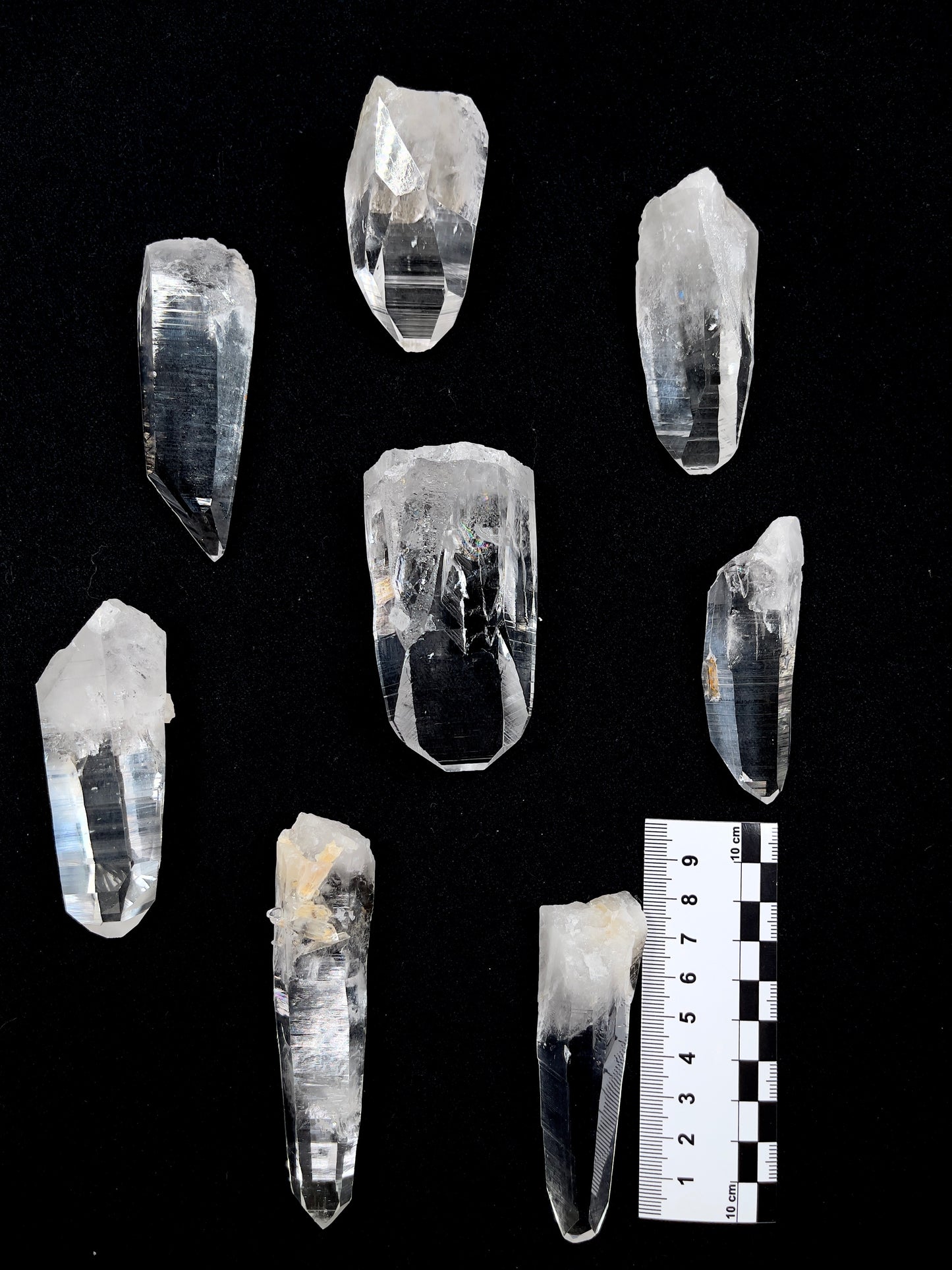 Peñas Blancas Lemurian Quartz Points, Super Optical Clarity Medium and Large size (PE-128)