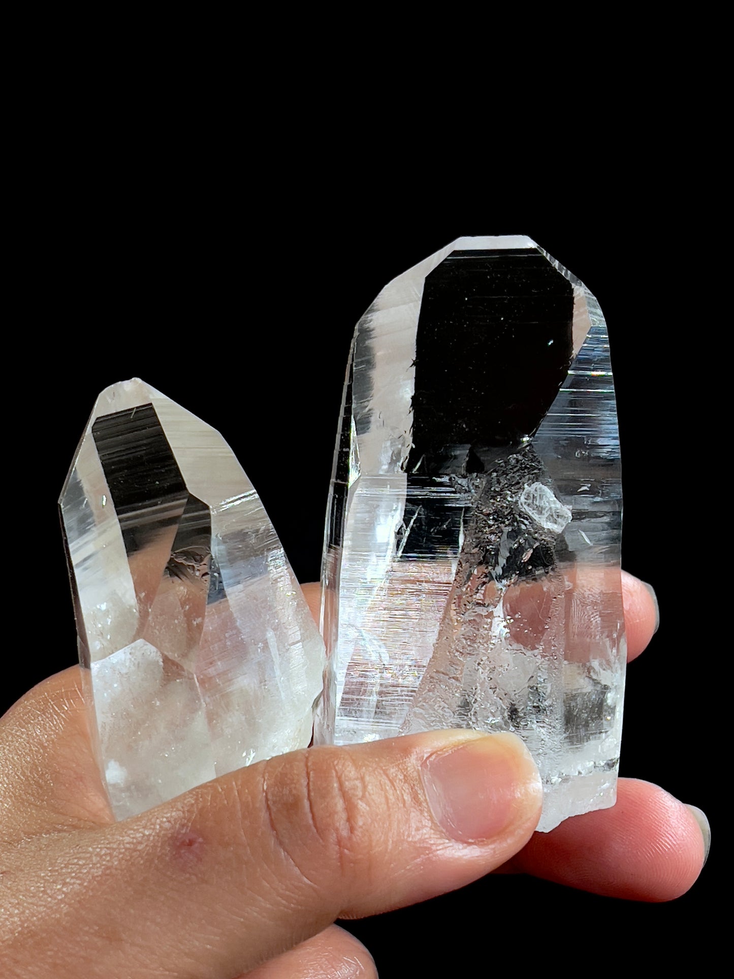 Peñas Blancas Lemurian Quartz Points, Super Optical Clarity Medium and Large size (PE-128)