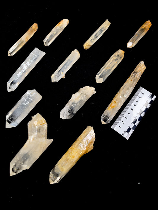 Golden Healer DNA Blue Smoke Lemurian Quartz Crystal Wands Large size (BS-141)