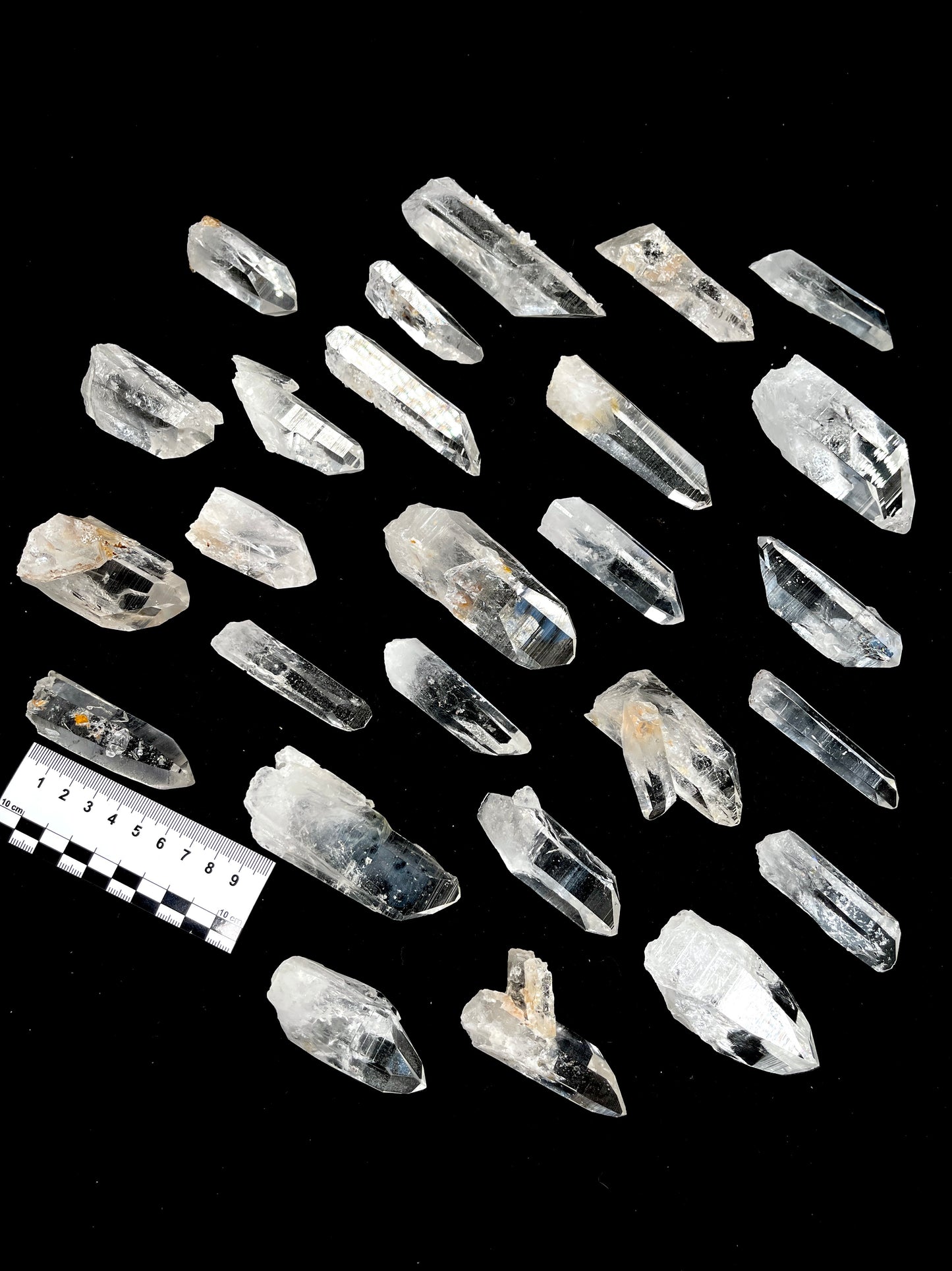 La Belleza Lemurian Quartz Points, Super Optical Clarity Medium & Small size (SO-106)