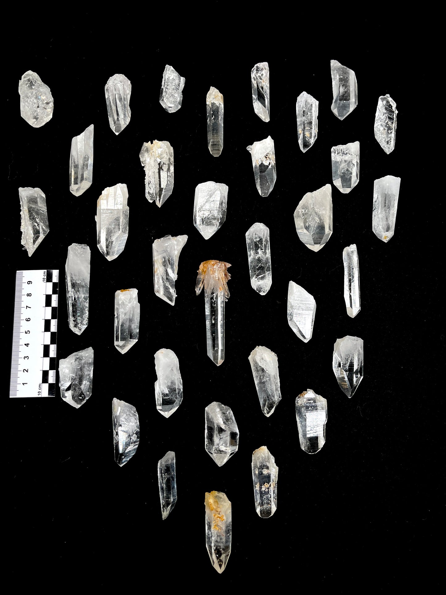 La Belleza Lemurian Quartz Points, Super Optical Clarity medium & small size (SO-112)