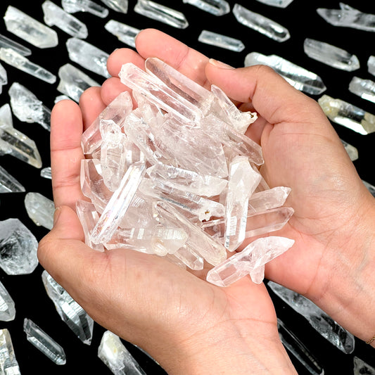 Super Optical Lemurian Quartz Crystal points by kilo small size WHOLESALE