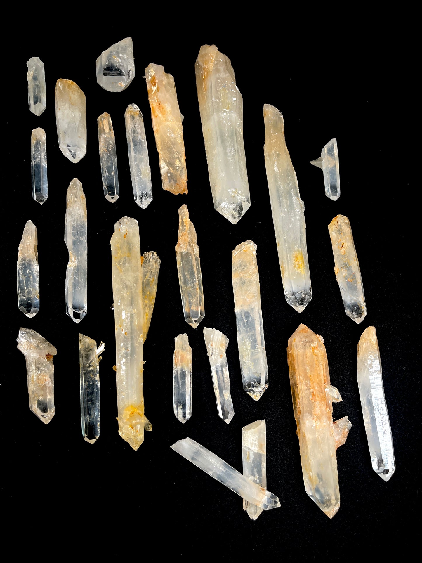 Golden Healer DNA Blue Smoke (Milton mine) Lemurian Quartz Crystal Wands Small, Medium and Large size WHOLESALE (BS-167)