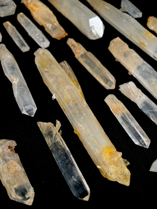 Golden Healer DNA Blue Smoke (Milton mine) Lemurian Quartz Crystal Wands Small, Medium and Large size WHOLESALE (BS-167)