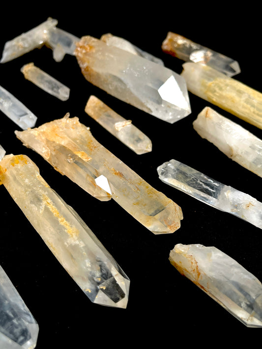 Golden Healer DNA Blue Smoke (Milton mine) Lemurian Quartz Crystal Wands Medium and Large size WHOLESALE (BS-165)