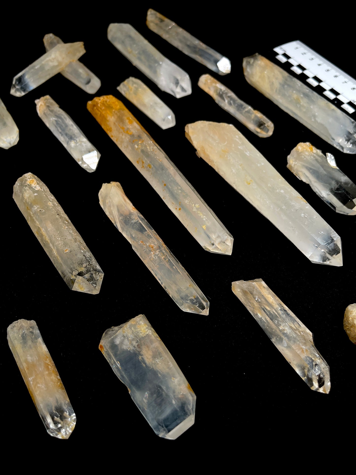 Golden Healer DNA Blue Smoke (Milton mine) Lemurian Quartz Crystal Wands Medium and Large size WHOLESALE (BS-163)