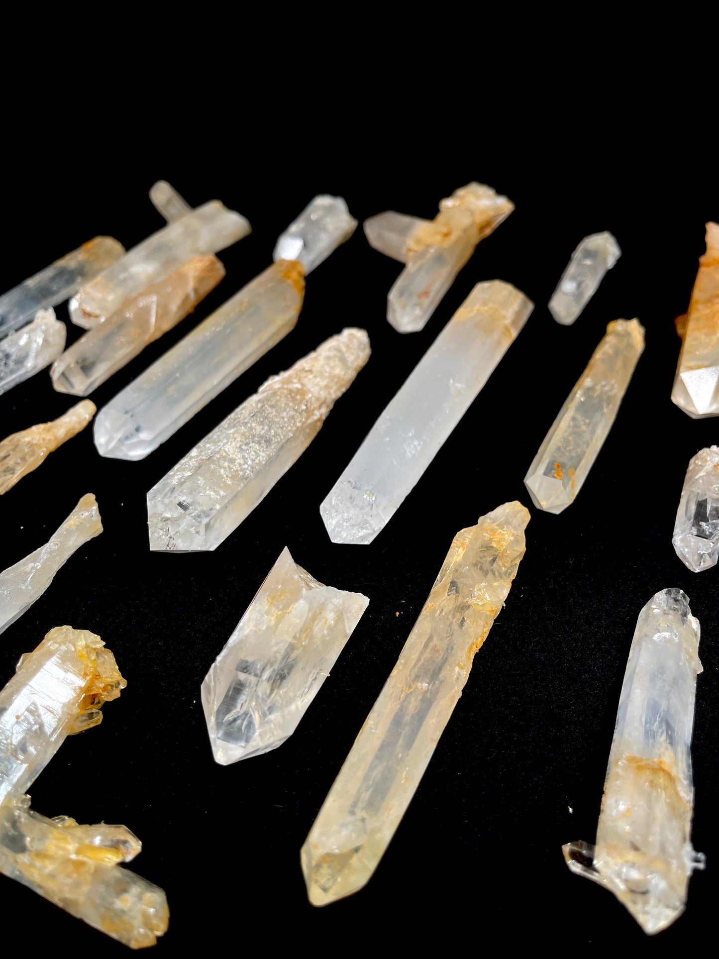 Golden Healer DNA Blue Smoke (Milton mine) Lemurian Quartz Crystal Wands Small, Medium and Large size WHOLESALE (BS-161)