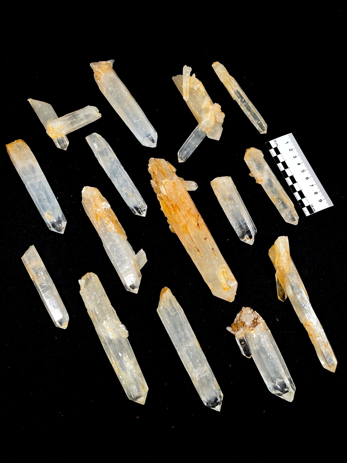 Golden Healer DNA Blue Smoke (Milton mine) Lemurian Quartz Crystal Wands Small, Medium and Large size WHOLESALE (BS-170)