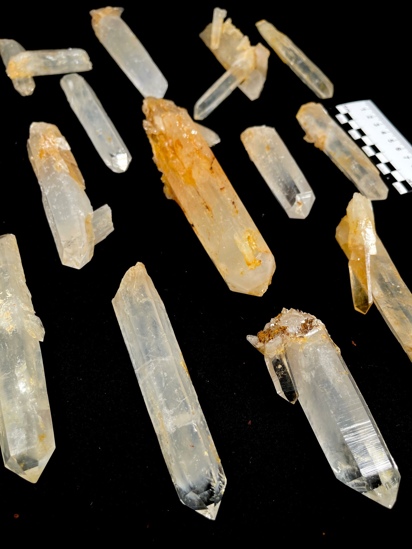 Golden Healer DNA Blue Smoke (Milton mine) Lemurian Quartz Crystal Wands Small, Medium and Large size WHOLESALE (BS-170)