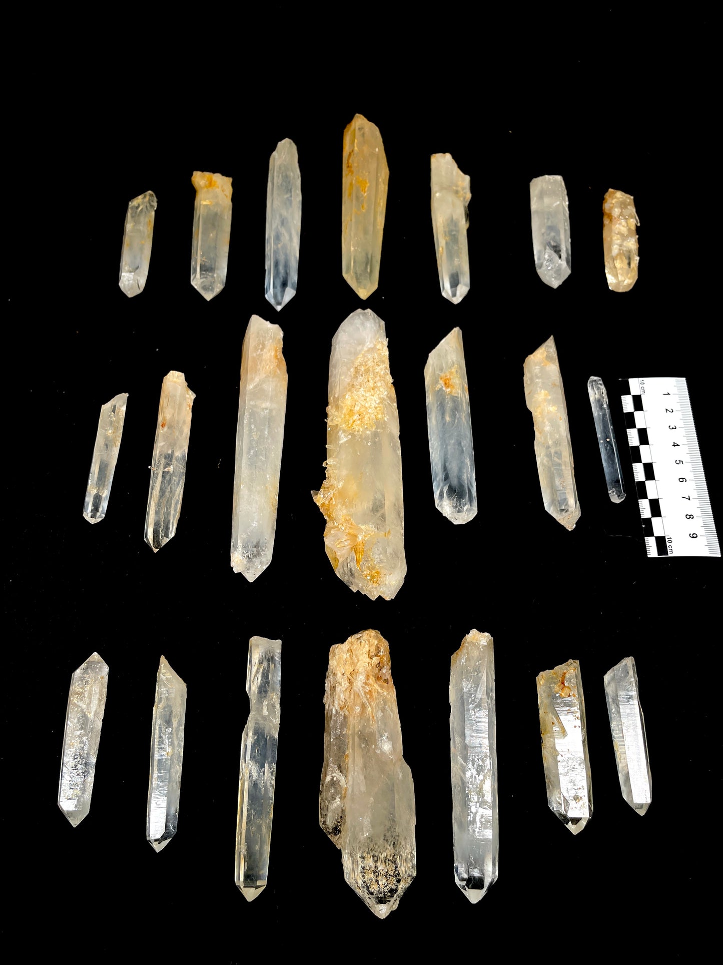 Golden Healer DNA Blue Smoke (Milton mine) Lemurian Quartz Crystal Wands Medium size WHOLESALE (BS-171)