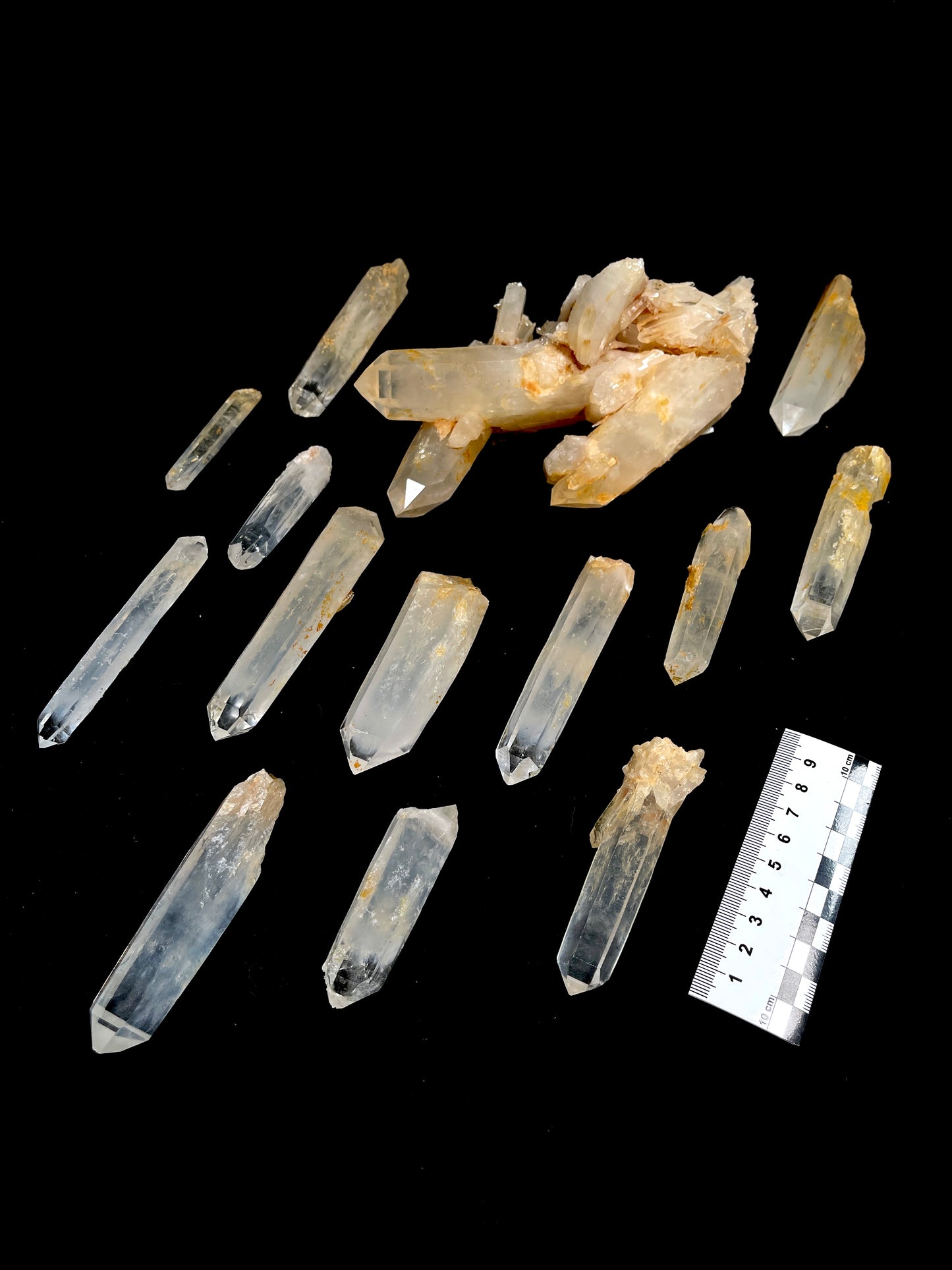 Golden Healer DNA Blue Smoke (Milton mine) Lemurian Quartz Crystal Wands Medium and Large size WHOLESALE (BS-173)