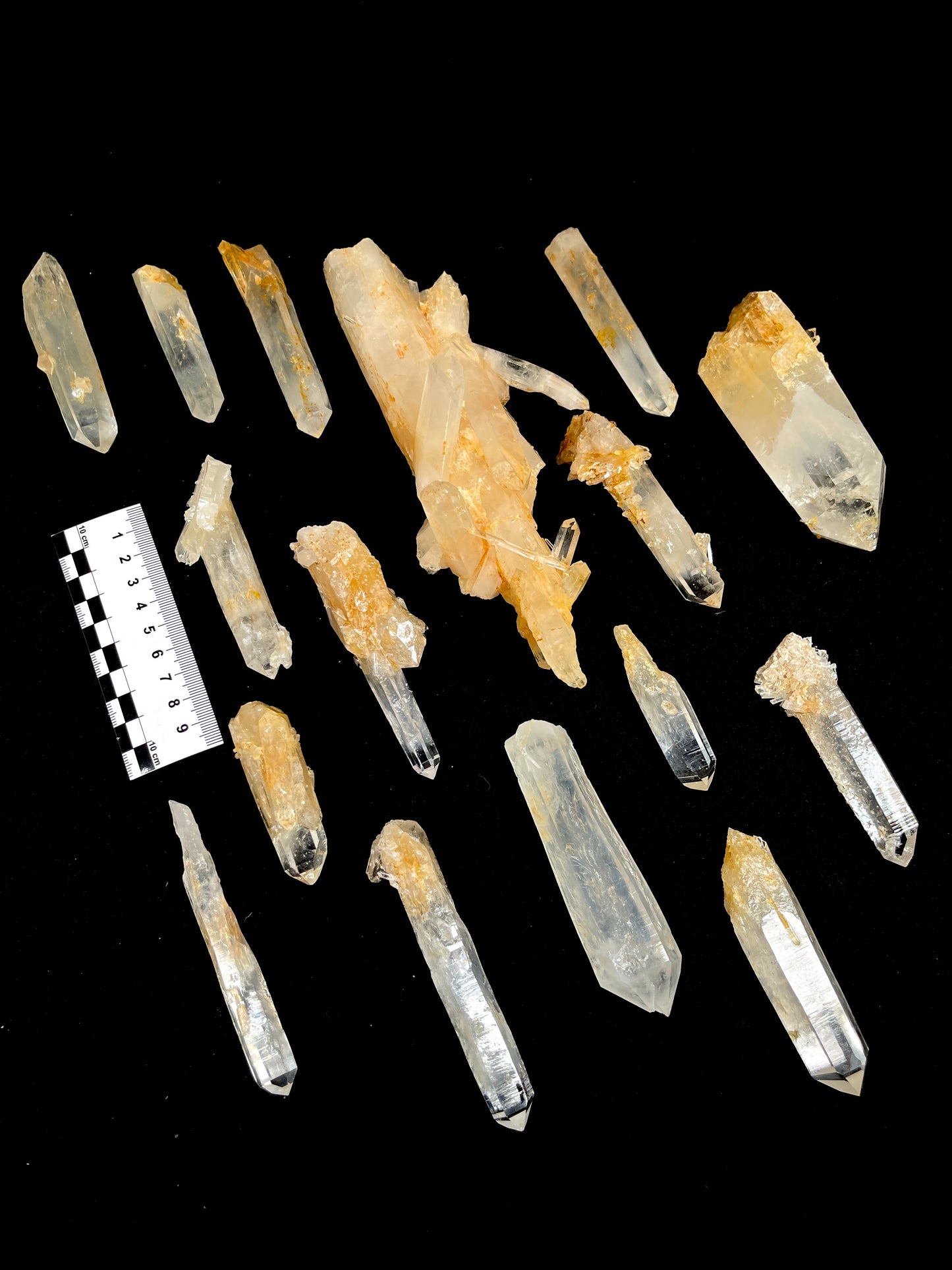 Golden Healer DNA Blue Smoke (Milton mine) Lemurian Quartz Crystal Wands Medium and Large size WHOLESALE (BS-175)