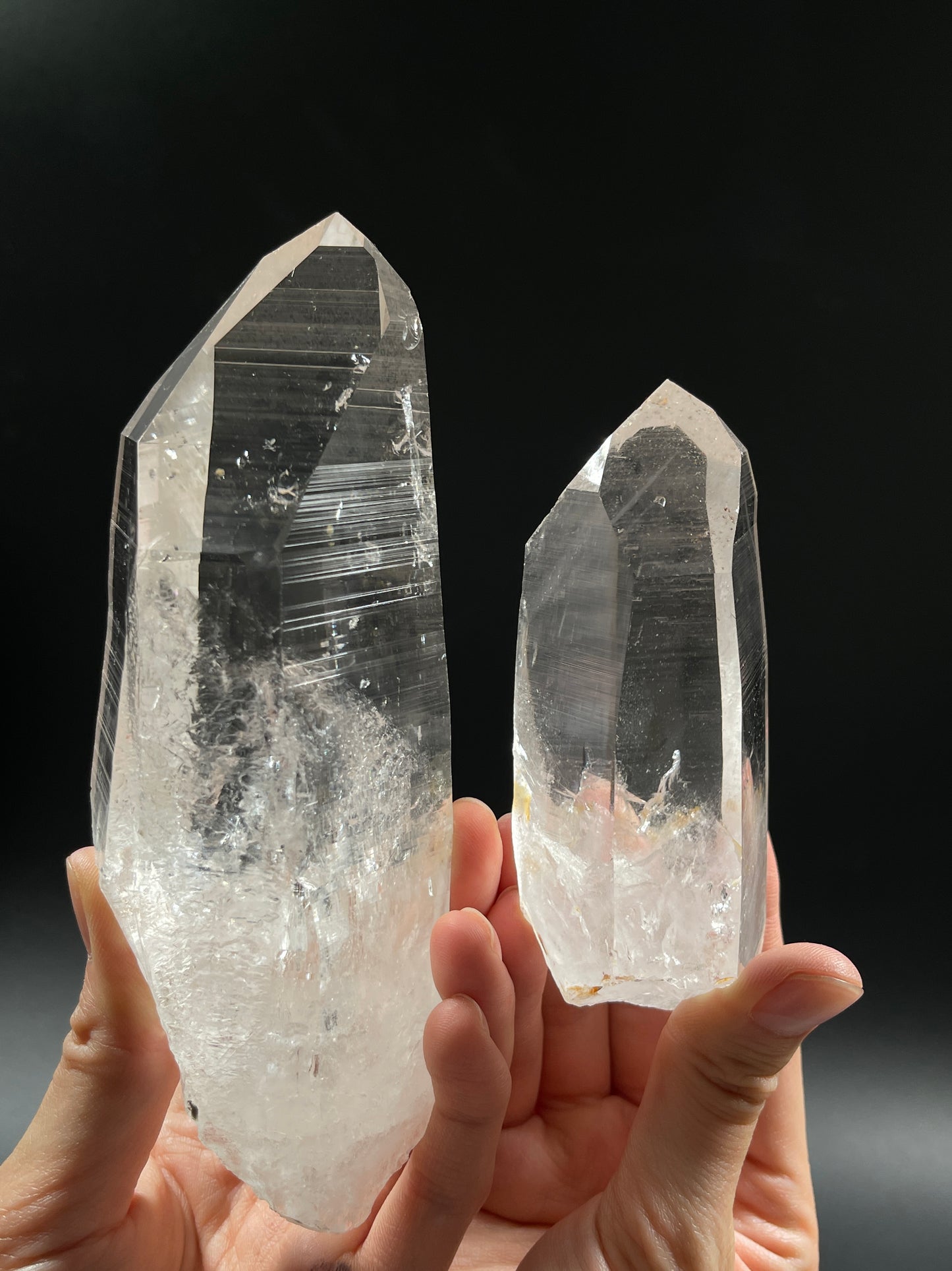 Peñas Blancas Lemurian Quartz Points, One is Phantom! Super Optical Clarity Medium size WHOLESALE (PE-170)