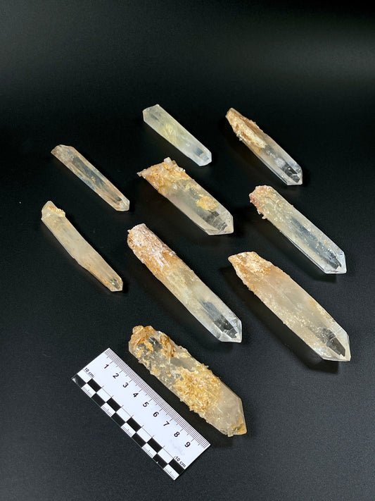 Milton Mine Blue Smoke Lemurian Quartz Crystal Wands medium size WHOLESALE (BS-177)