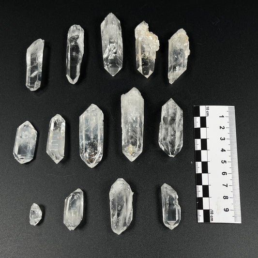 Double terminated La Belleza Lemurian Quartz Points, Super Optical Clarity small size WHOLESALE (SO-128)