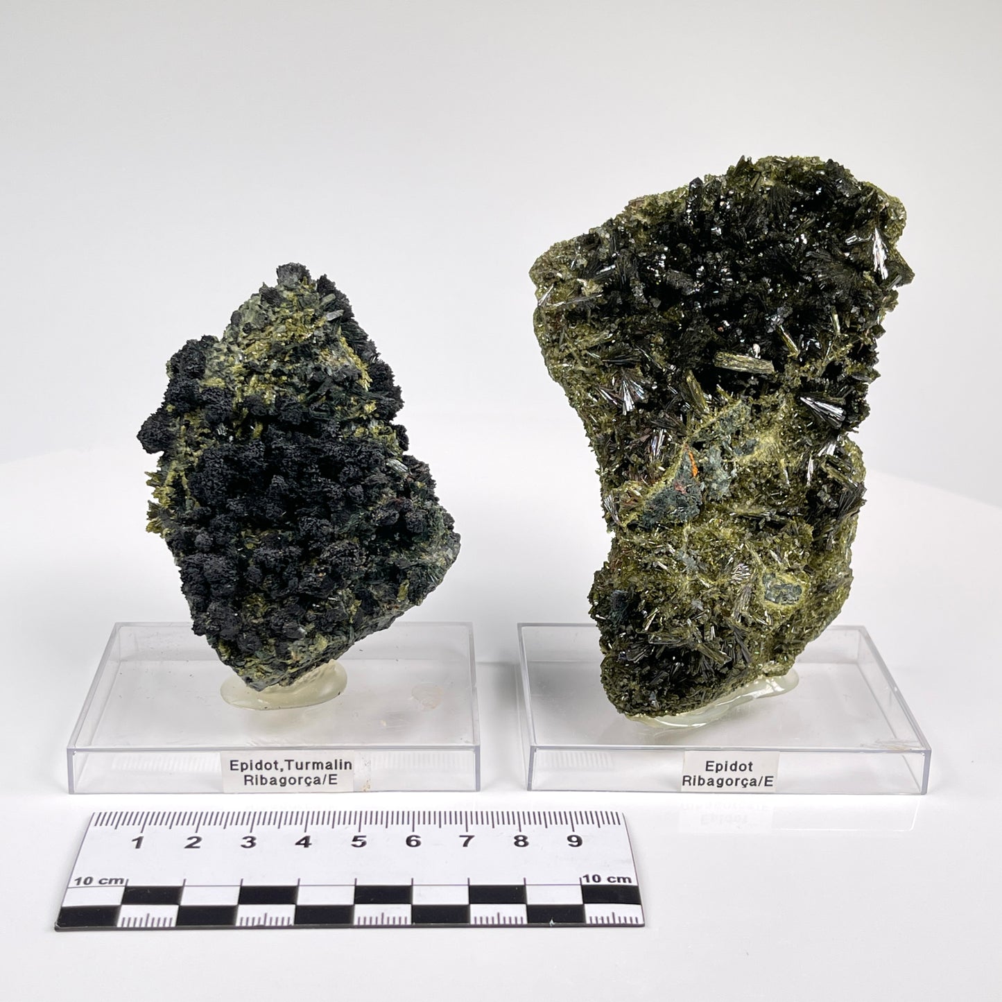 Green Epidote Fan Clusters with black Tourmaline! from Spain Extra high quality specimens WHOLESALE (EP-12)