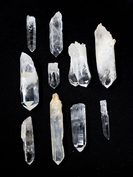 Temple Heat DOW Lemurian Quartz Points, mixed varieties, medium & small size (SO-134)