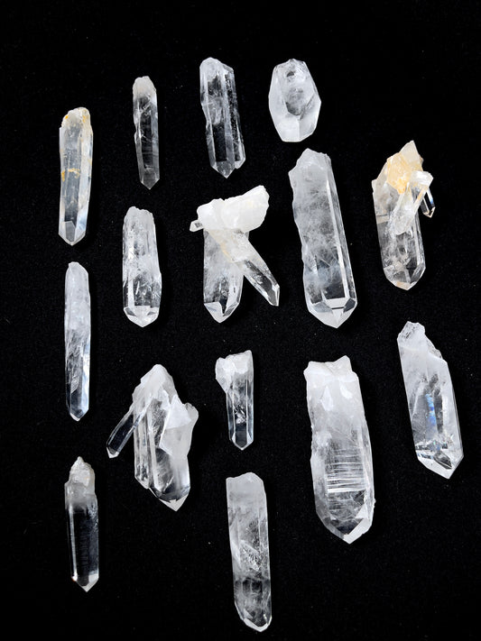 Temple Heat DOW Lemurian Quartz Points, mixed varieties, small size (SO-132)