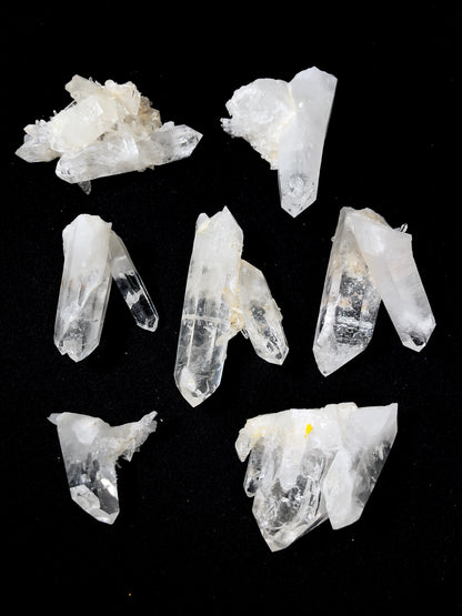 Lemurian Quartz Clusters mixed selection (LC-340) 1215g  x7 pieces