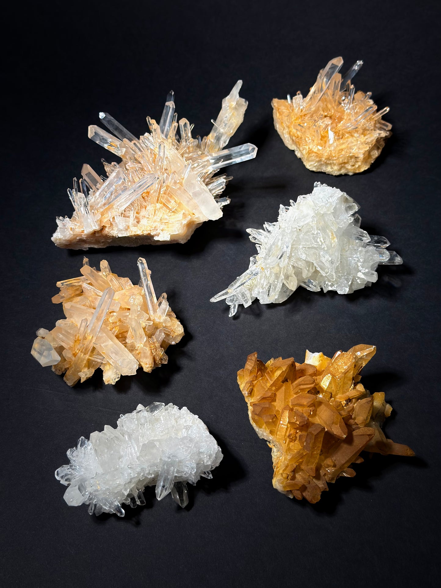 Lemurian Quartz Clusters mixed selection Rainbow Lot (LC-3002) | WHOLESALE LOT | MEDIUM & SMALL SIZE