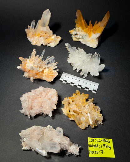 Lemurian Quartz Clusters mixed selection Rainbow Lot (LC-3003) | WHOLESALE LOT | SMALL & MEDIUM SIZE