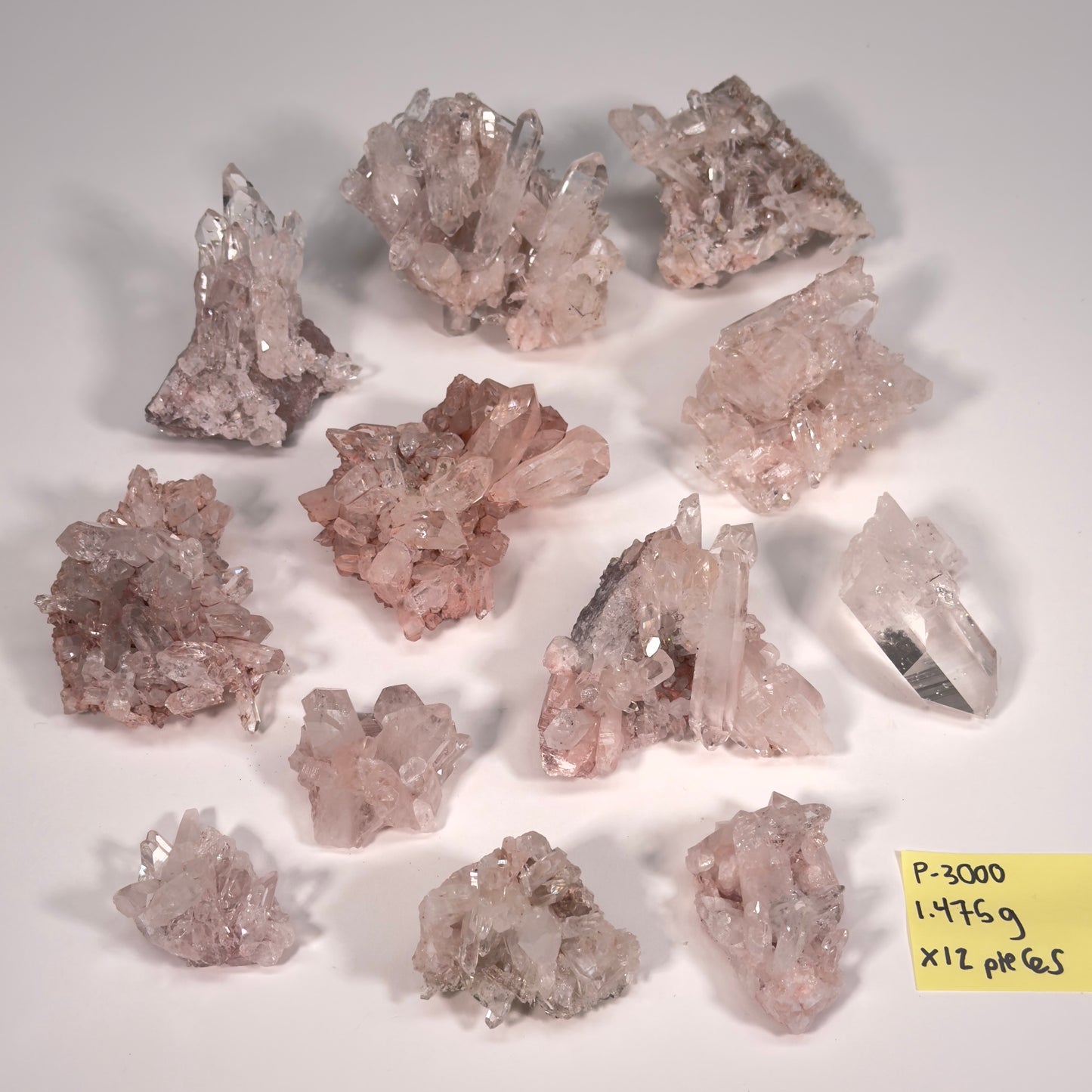 PINK LEMURIAN QUARTZ CLUSTERS SMALL SIZE (P-3000) | WHOLESALE LOT
