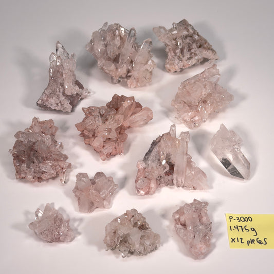 PINK LEMURIAN QUARTZ CLUSTERS SMALL SIZE (P-3000) | WHOLESALE LOT