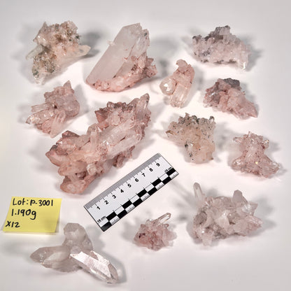 PINK LEMURIAN QUARTZ CLUSTERS SMALL SIZE (P-3001) | WHOLESALE LOT