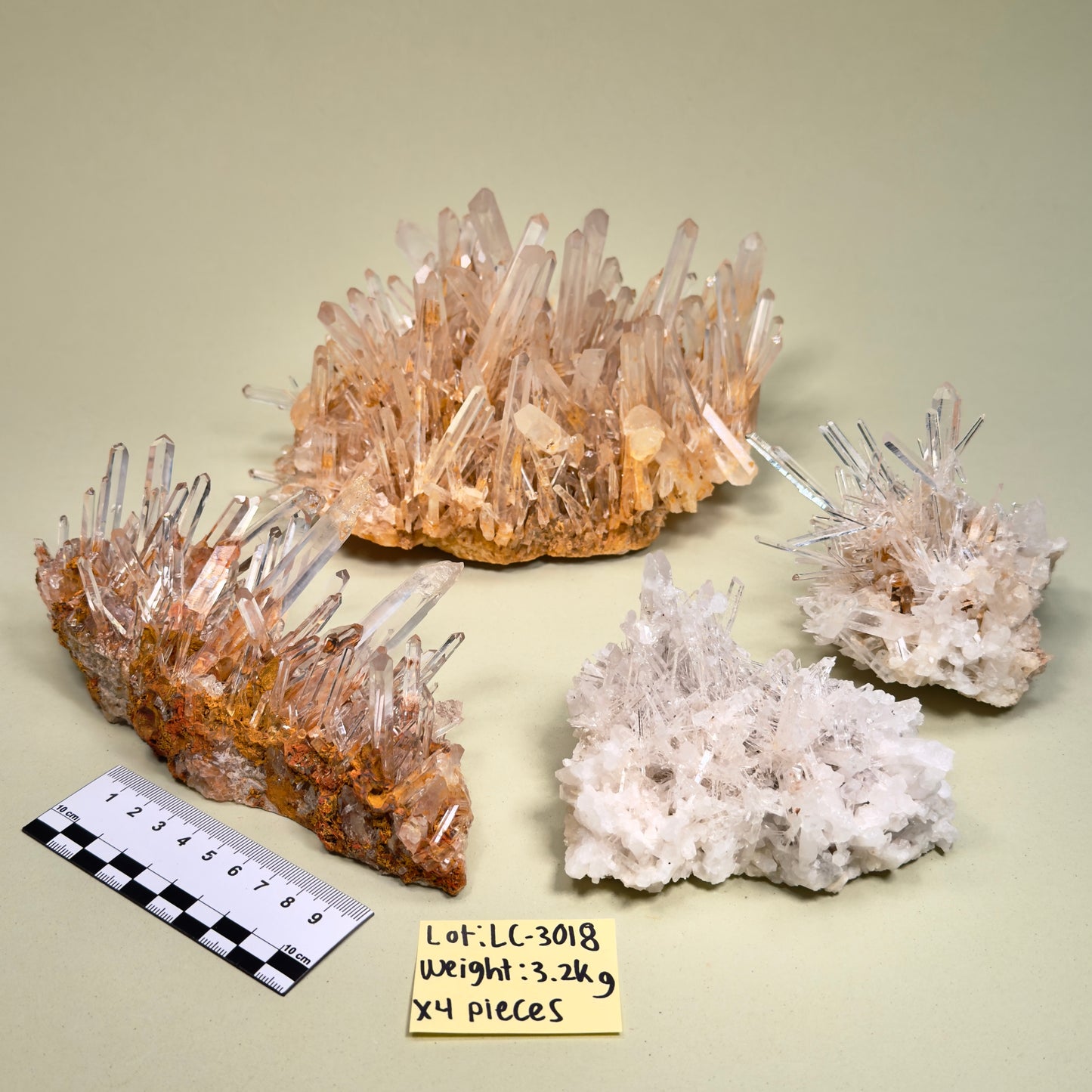 NEEDLE LEMURIAN QUARTZ CRYSTAL CLUSTERS (LC-3018) | WHOLESALE LOT | MIXED SIZE