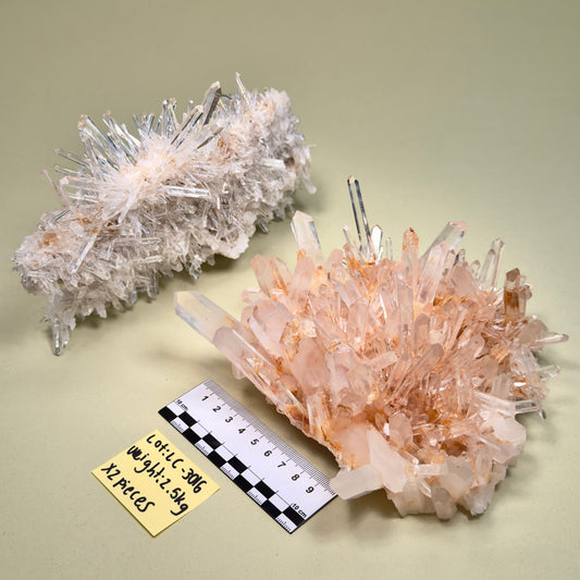 NEEDLE LEMURIAN QUARTZ CRYSTAL CLUSTERS (LC-3016) | WHOLESALE LOT | MIXED SIZE