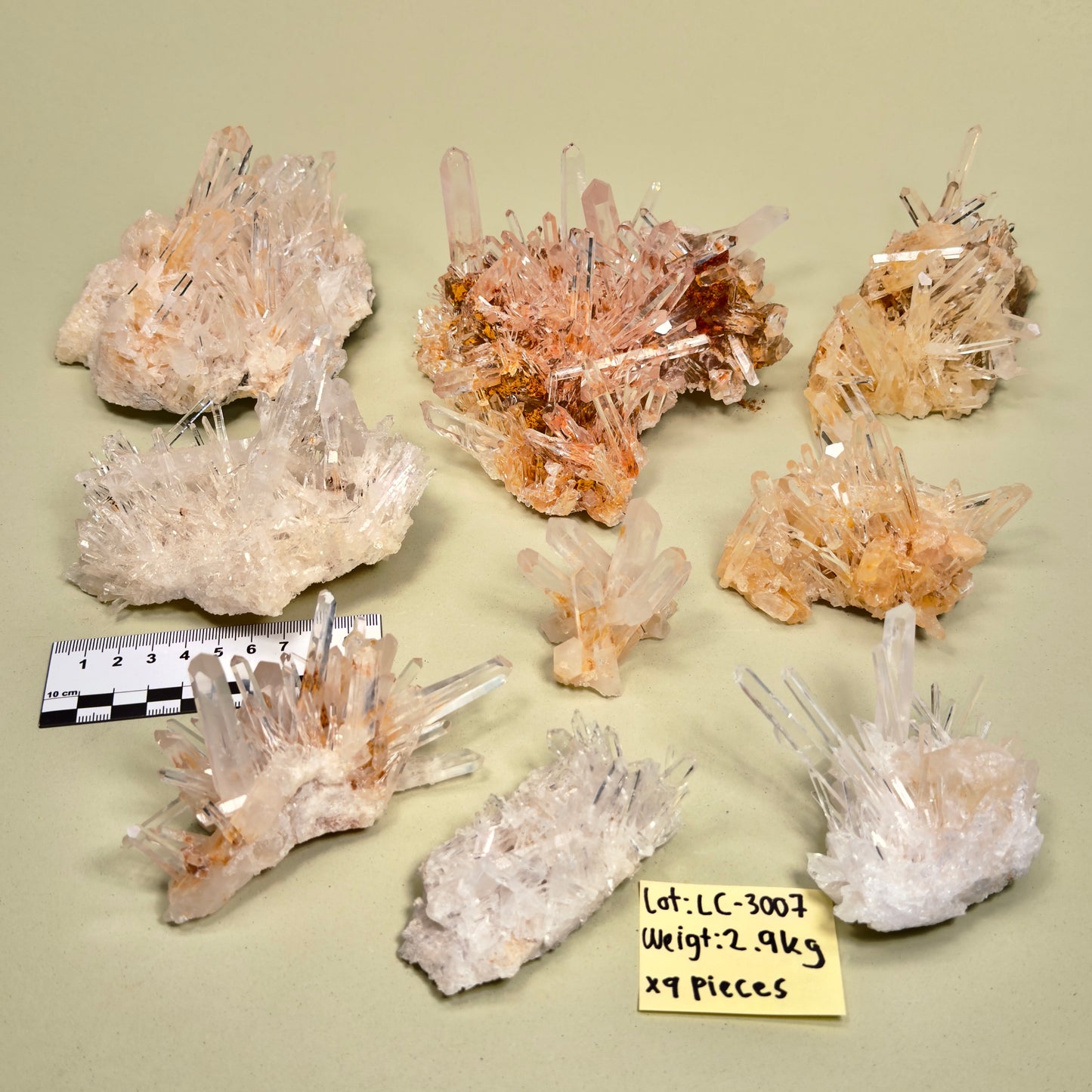 NEEDLE LEMURIAN QUARTZ CRYSTAL CLUSTERS (LC-3007) | WHOLESALE LOT | MIXED SIZE