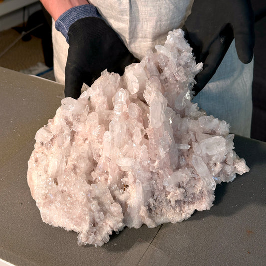 PINK LEMURIAN QUARTZ CLUSTER (P-1474) 6212G X1 | WHOLESALE LOT