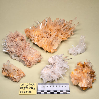 NEEDLE LEMURIAN QUARTZ CRYSTAL CLUSTERS (LC-3009) | WHOLESALE LOT | MIXED SIZE
