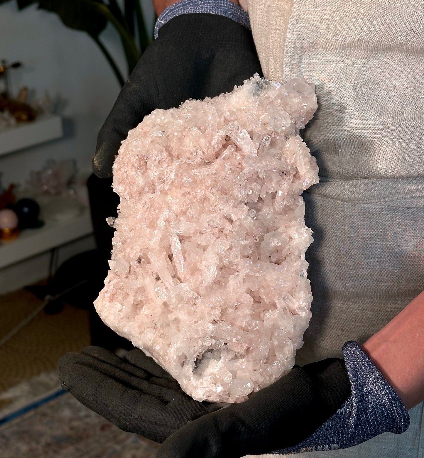 PINK LEMURIAN QUARTZ CLUSTER (P-1499) 1713G X1 | WHOLESALE LOT