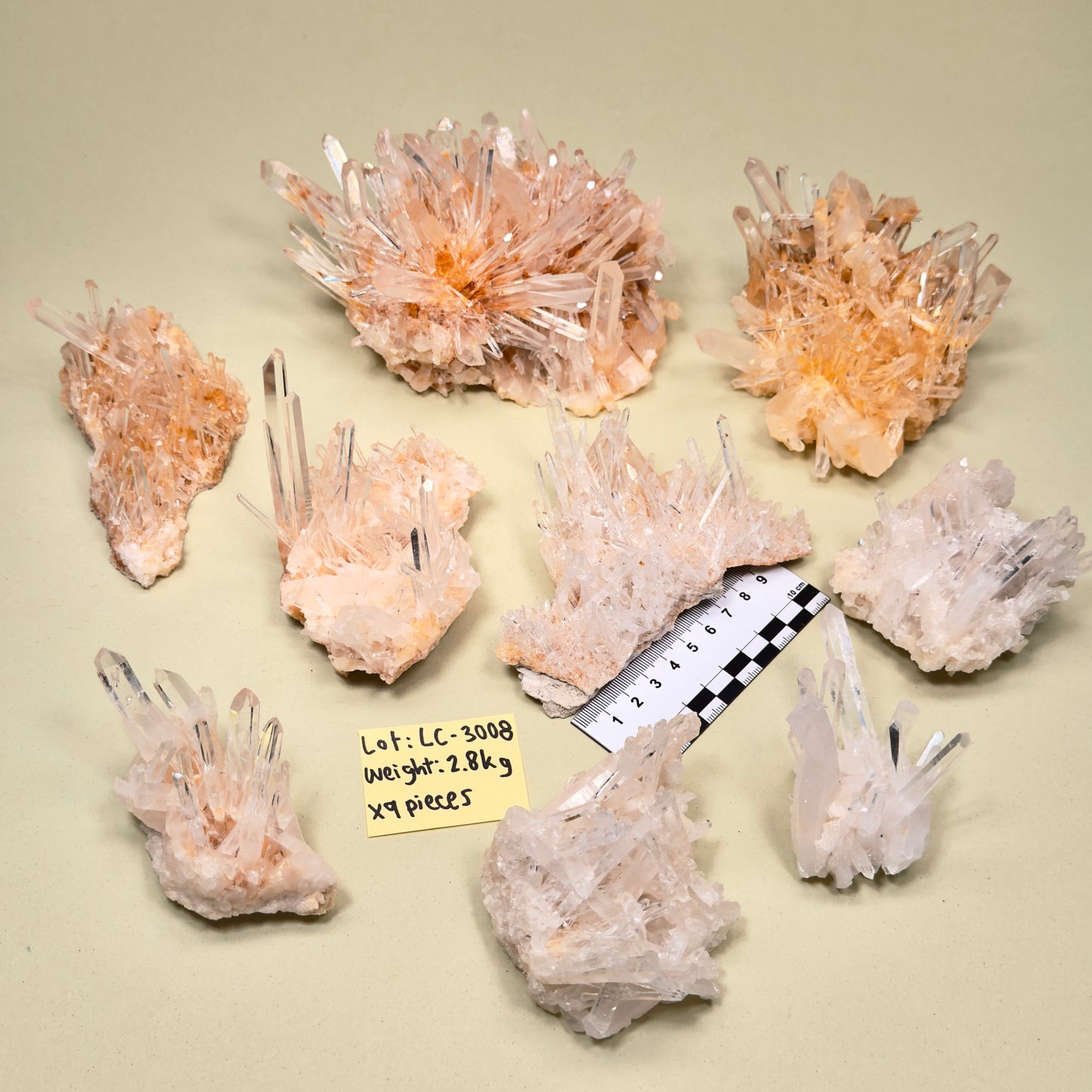 NEEDLE LEMURIAN QUARTZ CRYSTAL CLUSTERS (LC-3008) | WHOLESALE LOT | MIXED SIZE