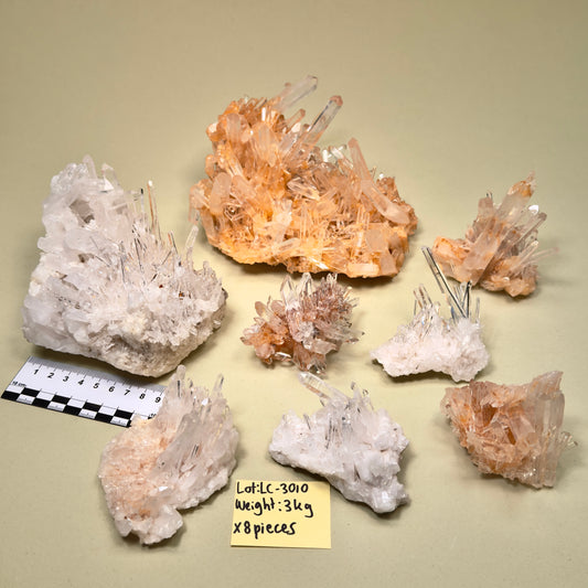 NEEDLE LEMURIAN QUARTZ CRYSTAL CLUSTERS (LC-3010) | WHOLESALE LOT | MIXED SIZE