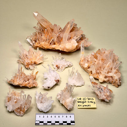 NEEDLE LEMURIAN QUARTZ CRYSTAL CLUSTERS (LC-3013) | WHOLESALE LOT | MIXED SIZE