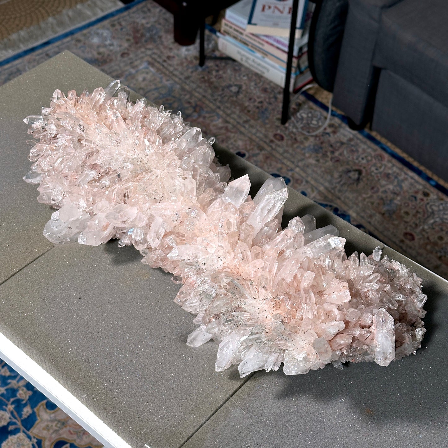 ピンクレムリアンクォーツクラスター（P-）プランティラ