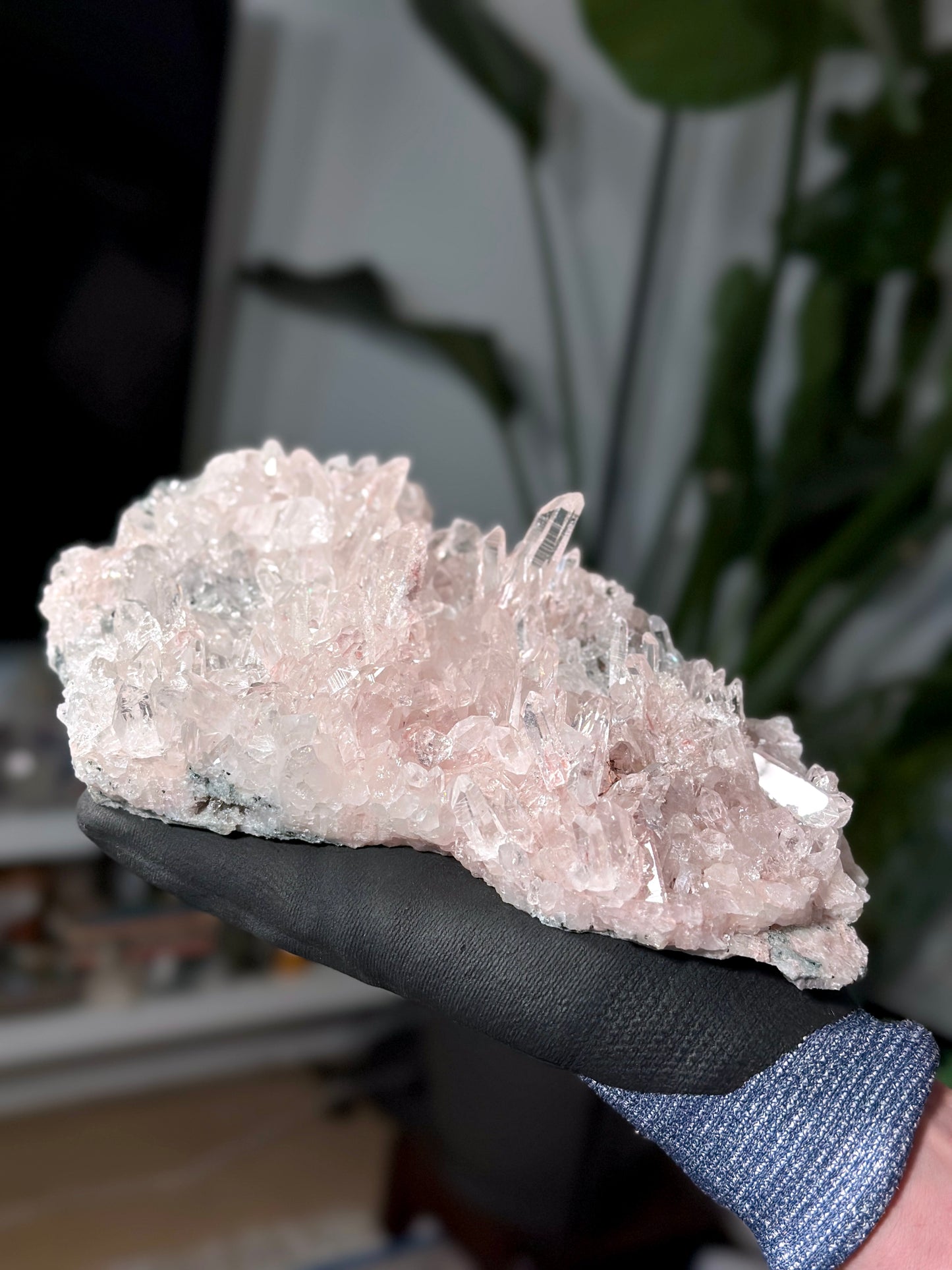 PINK LEMURIAN QUARTZ CLUSTER (P-1501) 1193G X1 | WHOLESALE LOT