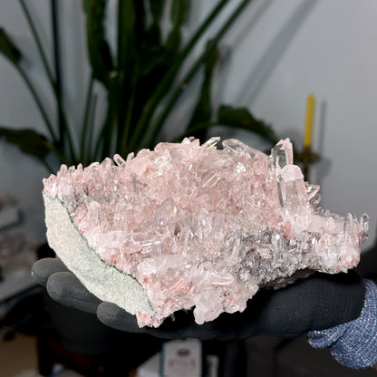 PINK LEMURIAN QUARTZ CLUSTER (P-1500) 1663G X1 | WHOLESALE LOT